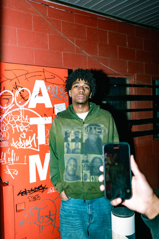 ‘MUGSHOT’ TOXIC GREEN ZIP UP